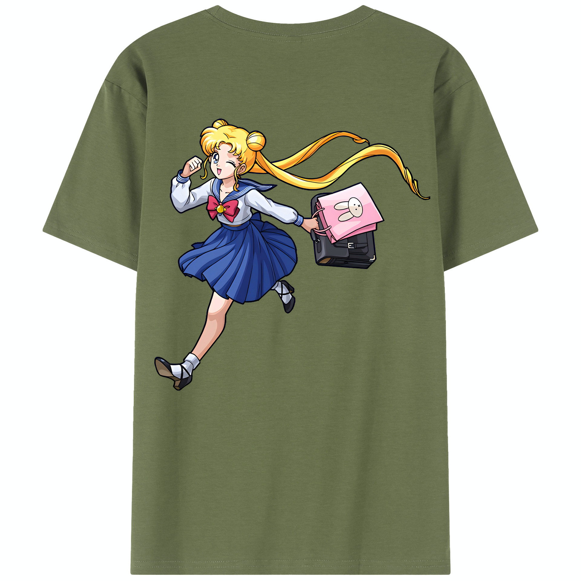 （画像用） 美少女戦士セーラームーン 愛野 美奈子 あいの みなこ Sailor Moon Aino Minako 綿100％半袖Tシャツ（背面プリント）
